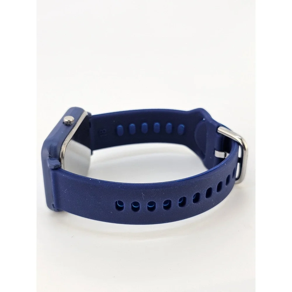 Women's Easy Read Tank Watch‎ 33MM Blue Dial Blue Plastic Bands NEW Battery